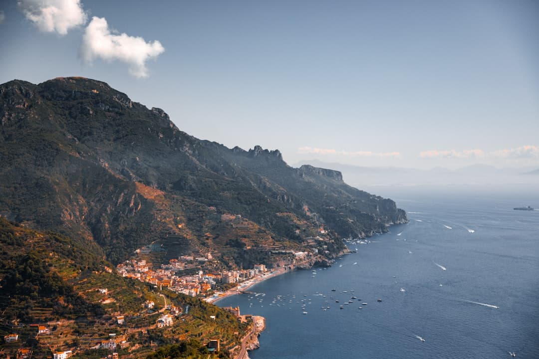 Ancient lemon terraces above Amalfi