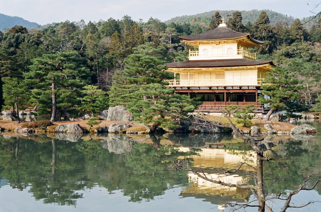 The Golden Pavilion perfectly reflected in its surrounding pond